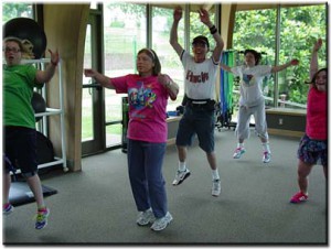 Aerobics in the Fitness Center