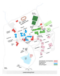 Map of Stewart Home School facilities.