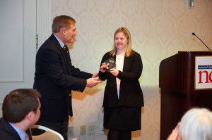 Sarah receives her 2011 Advocate of the Year Award