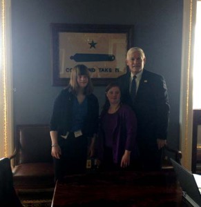 Rachel & Sarah with Pete Sessions